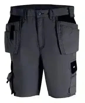 Arbeitsshorts in Dunkelgrau mit vielen Taschen, robuste Berufsbekleidung für Profis
