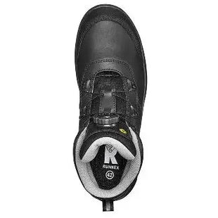 Schwarzer Sicherheitsschuh RUNNEX Größe 42, rutschfeste Sohle, modernes Design, Hygiene-Schutz