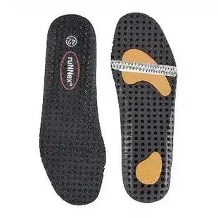 Orthopädische Einlegesohlen schwarz mit Gelpolstern, atmungsaktiv, ergonomisch, Größe 42