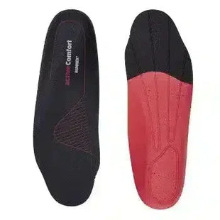 Orthopädische Schuheinlagen, schwarz-rot, für Komfort und Fußunterstützung, Hygieneprodukt
