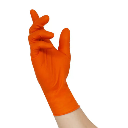 NITRAS TOUGH GRIP N | Nitrilhandschuhe mit Grip | orange | 50 Stück