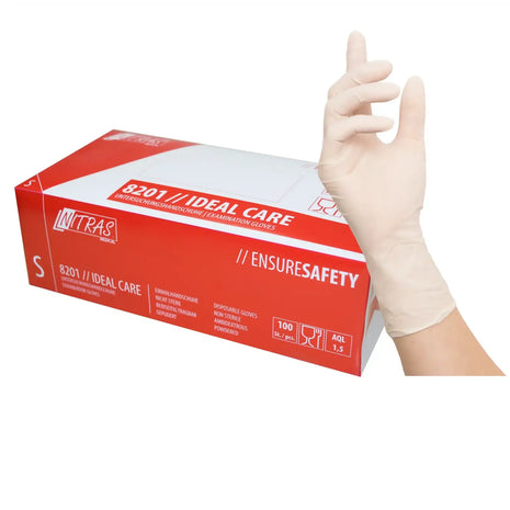 NITRAS IDEAL CARE, Latex-Einmalhandschuhe,