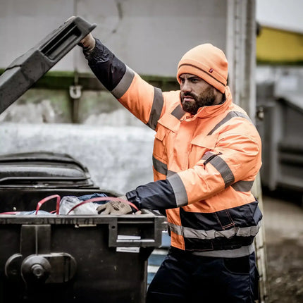 NITRAS STEEL, Stichschutzhandschuhe, Spezialgarn, braun, PU-Beschichtung, schwarz