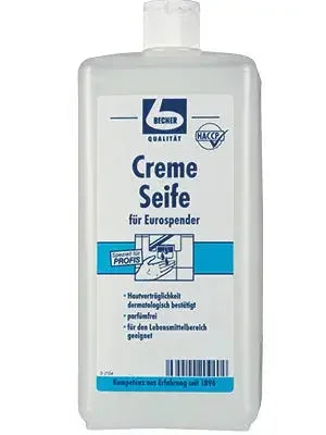 Flasche Creme Seife für Eurospender, professionelle Flüssigseife für Hygiene und Lebensmittelbereich
