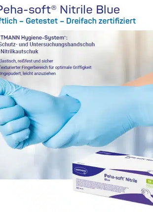 Peha-soft Nitrile blue | Nitrilhandschuhe Blau 100 Stück Hartmann