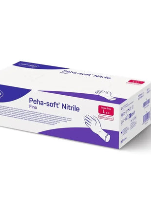 Peha-soft Nitril Untersuchungshandschuhe groß, latexfrei, Einmalhandschuhe, 150 Stück, lila Verpackung