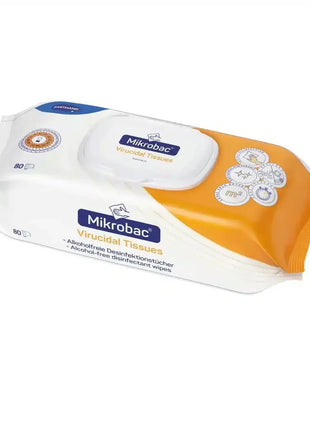 Mikrobac viruzide Desinfektionstücher, alkoholfrei, 80 Stück, professionelle Hygiene