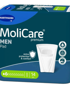 MoliCare Premium MEN Pad 14 Stück, Inkontinenzvorlagen für Männer, extra Schutz und Komfort