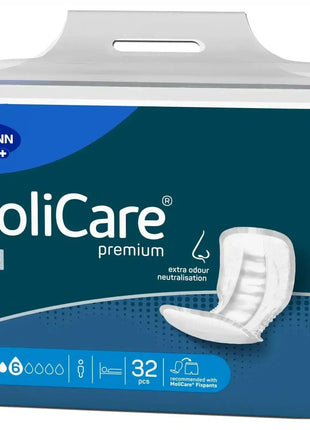 MoliCare Premium MEN Form Inkontinenzeinlagen für Herren, 32 Stück, extra Odour-Neutralisation.