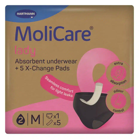 MoliCare® lady Absorbent underwear + 5 X-Change Pads