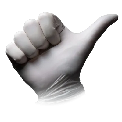 Weiße Nitrilhandschuhe von AMPri