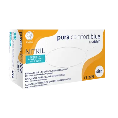 Blaue Nitrilhandschuhe von AMPri