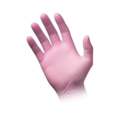 farbenfrohe Nitrilhandschuhe in Mint & Rosa