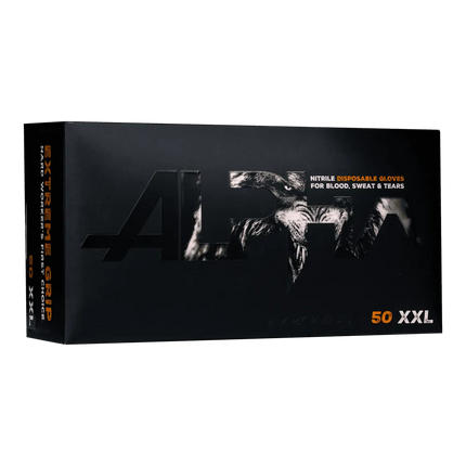 Extra starke und volltexturierte Nitrilhandschuhe in Orange