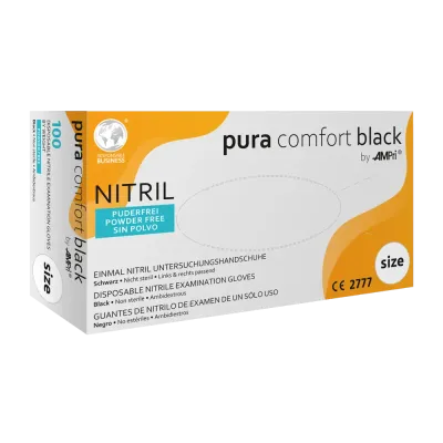 Schwarze Nitrilhandschuhe von AMPri
