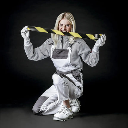 NITRAS MOTION TEX LIGHT Latzhose 7523 in weiß/grau