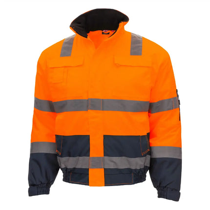NITRAS MOTION TEX VIZ Warnschutz-Pilotenjacke 7142 in neonorange/marineblau