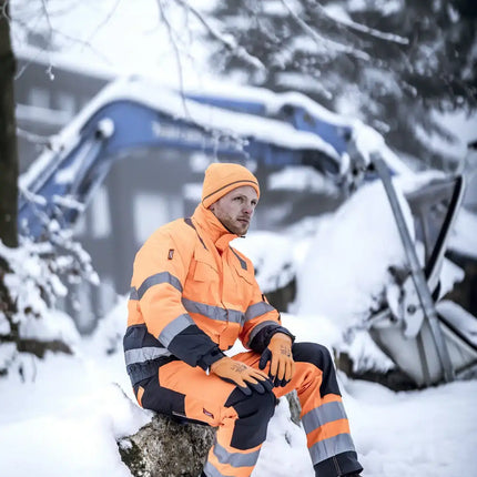 NITRAS MOTION TEX VIZ Warnschutz-Pilotenjacke 7142 in neonorange/marineblau