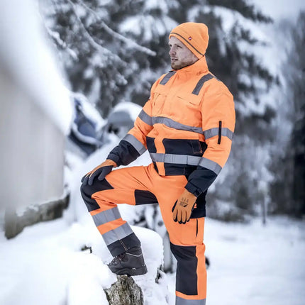 NITRAS MOTION TEX VIZ Warnschutz-Pilotenjacke 7142 in neonorange/marineblau