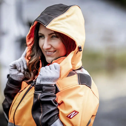 NITRAS abnehmbare Kapuze, neonorange / schwarz