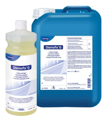Dismofix G Desinfektionsmittel für Oberflächen, 1L Flasche und 5L Kanister, ideal für Pflegeeinrichtungen