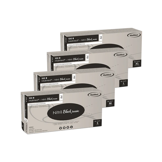 MaiMed® Nitril Black basic Handschuhe (100 Stück)