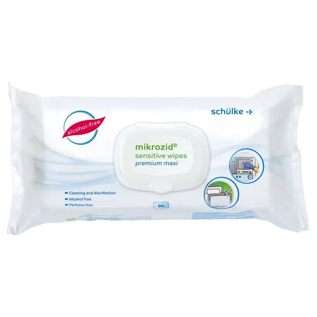 Schülke mikrozid® sensitive wipes – Flowpack, 80 Tücher (maxi)