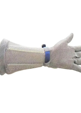 Schnittschutzhandschuh aus Edelstahlgeflecht mit langem Stulpen für sicheren Arbeitsschutz