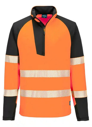 Warnschutzpullover orange mit Reflexstreifen, Sicherheitskleidung für Arbeitsbereich