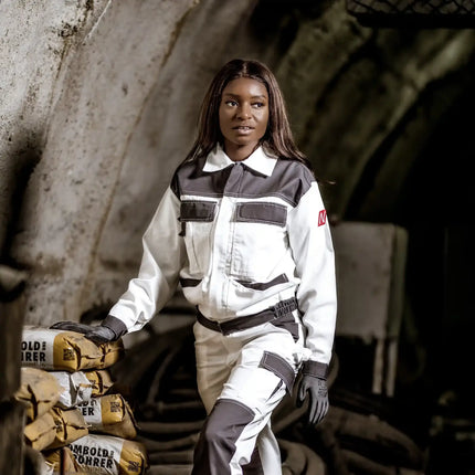 NITRAS MOTION TEX LIGHT, Arbeitsjacke, weiß / grau