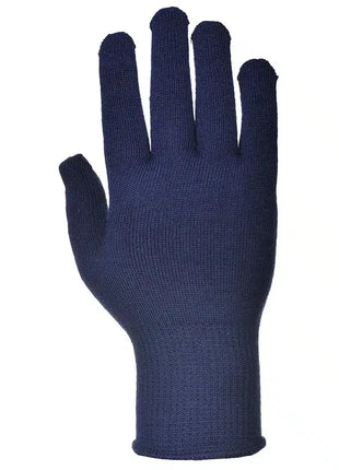 Dunkelblauer medizinischer Strickhandschuh, einzeln, für Hygiene und Schutz