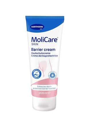 MoliCare Hautschutzcreme 200ml Tube, Barrier Cream für empfindliche Hautpflege, Schutzcreme