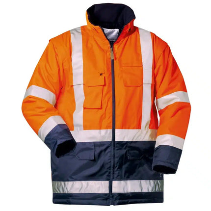 ELYSEE WALLACE Warnschutz-Parka orange/marine – 3-in-1-