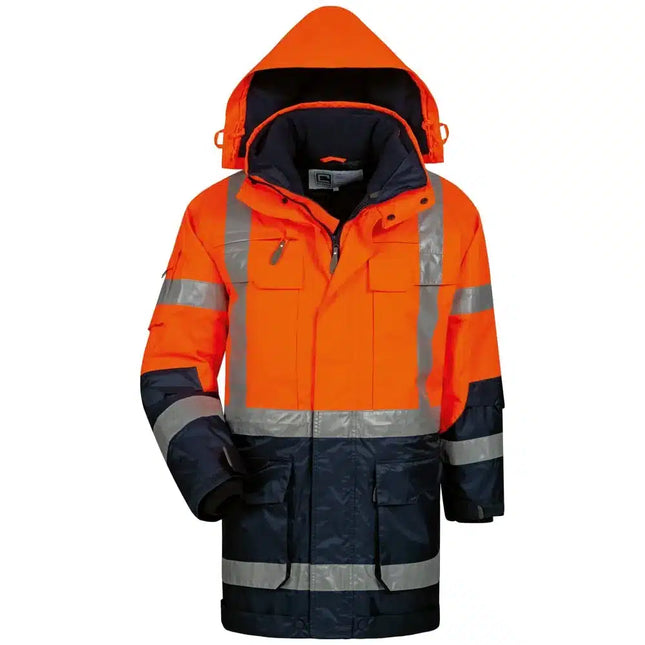 ELYSEE WALLACE Warnschutz-Parka orange/marine – 3-in-1-