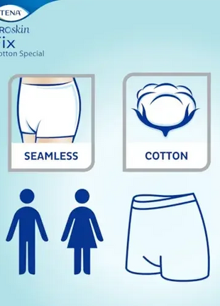 TENA ProSkin Fix Baumwoll-Netzhose, nahtlos, unisex, für sichere Fixierung von Inkontinenzprodukten