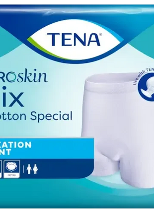 TENA ProSkin Fix Cotton Special Fixierhose, weiße Fixierunterhose für Damen und Herren, Verpackung