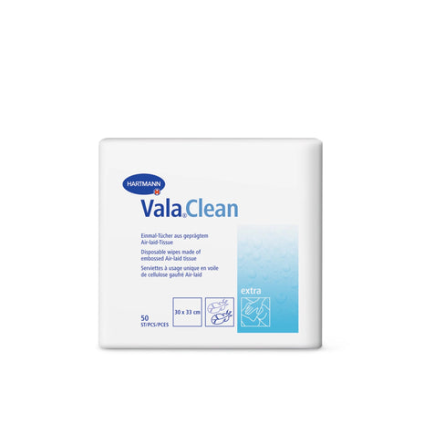 ValaClean Einmal-Tücher aus Air-laid-Tissue, 50 Stück, 30x33 cm, für Pflege & Hygiene