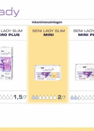 Seni Lady Slim Mini Inkontinenzeinlagen für Frauen