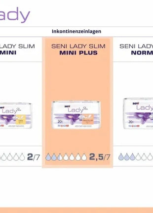 Seni Lady Slim Mini Plus Inkontinenzeinlagen für Frauen