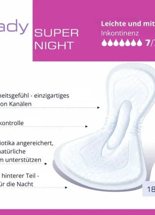 Seni Lady Super Night Inkontinenzeinlagen für Frauen