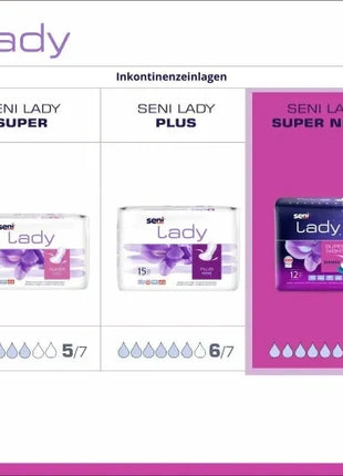 Seni Lady Super Night Inkontinenzeinlagen für Frauen
