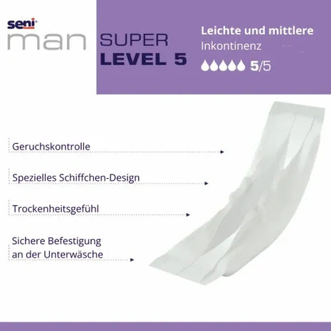 Seni Man Super Level 5 Inkontinenzeinlagen für Männer