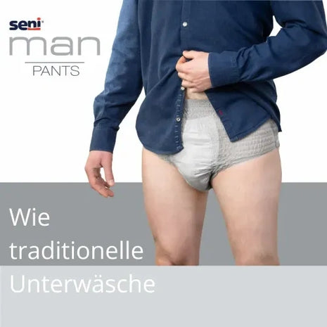 Seni Man Pants – Inkontinenzhose wie traditionelle Unterwäsche für Männer, diskret und bequem