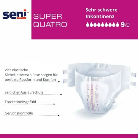 Seni Super Quatro Inkontinenzslips Unisex