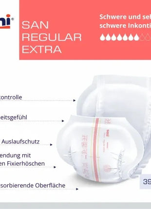 Seni San Regular Extra Inkontinenzvorlagen anatomisch Unisex