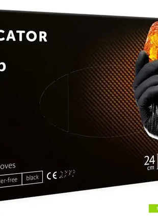 Mercator gogrip Nitrilhandschuhe schwarz 50 Stück/Box Diamanttextur