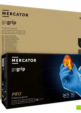 Mercator gogrip Nitrilhandschuhe blau 50 Stück/Box Diamanttextur