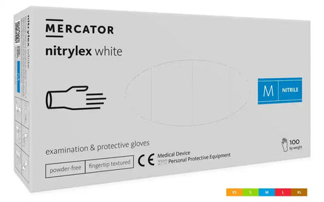 Nitrylex Classic White Nitrilhandschuhe 100 Stück/Box