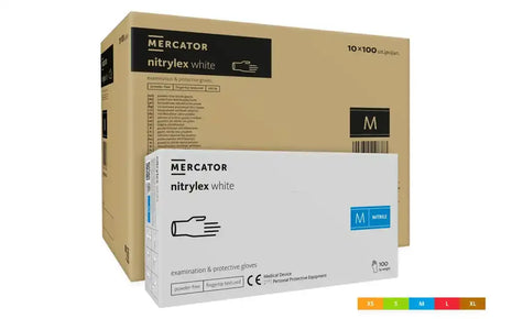 Nitrylex Classic White Nitrilhandschuhe 100 Stück/Box