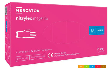 Nitrylex Magenta Nitrilhandschuhe 100 Stück/Box